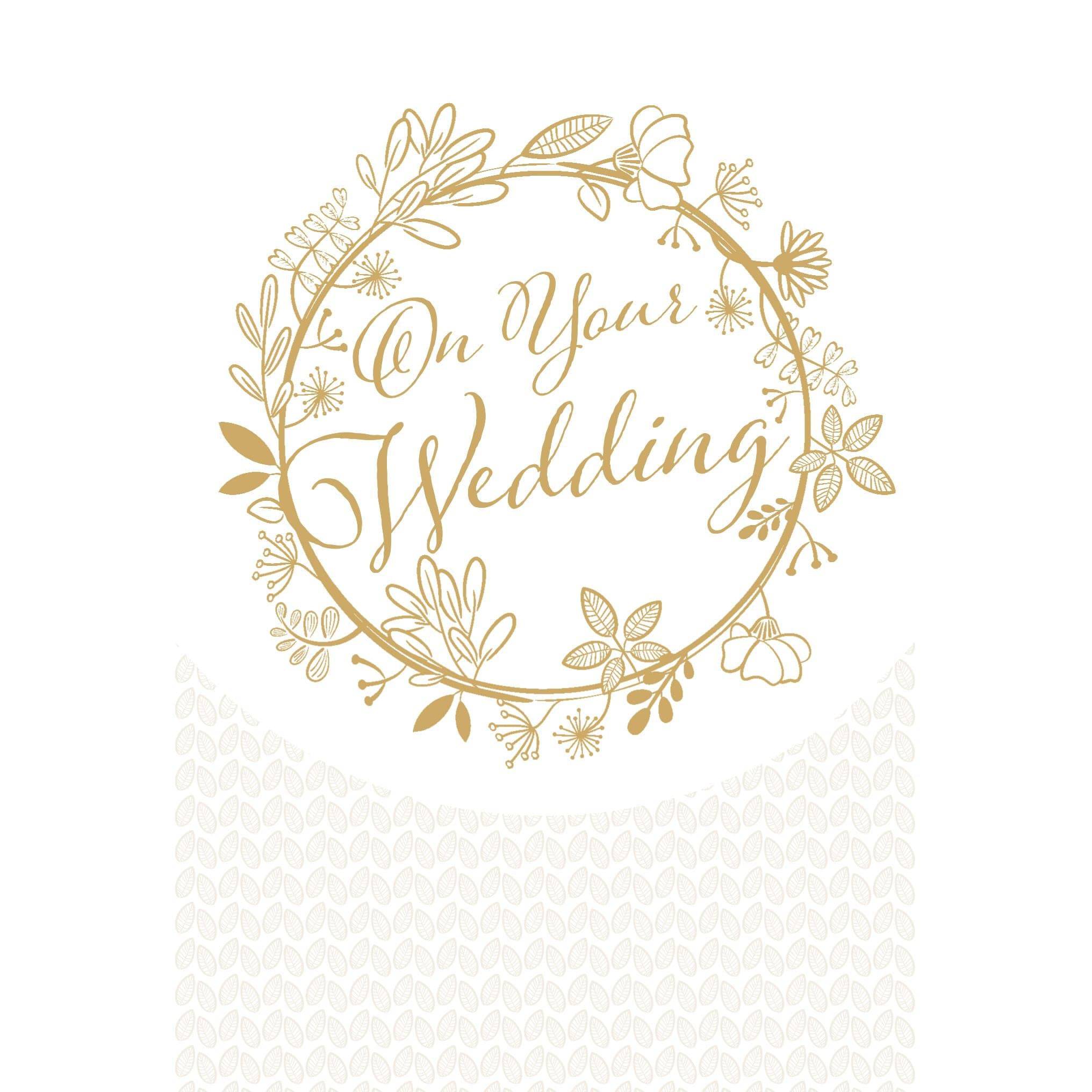Pictura On Your Wedding greeting card featuring elegant wedding-themed design for special occasion messages.